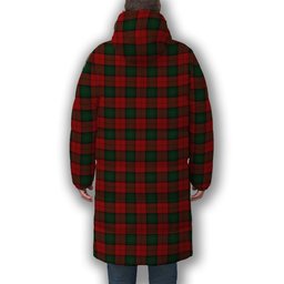 ScotsTee Shop Scottish Stewart of Atholl Premium Tartan Long Down Jacket Winter White Duck Down Plaid