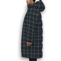 ScotsTee Shop Scottish McKenzie Hunting Green Premium Tartan Long Down Jacket Winter White Duck Down Plaid