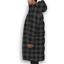 ScotsTee Shop Scottish Stewart Mourning Originaux Ancient Clan Premium Tartan Long Down Jacket Winter White Duck Down Plaid