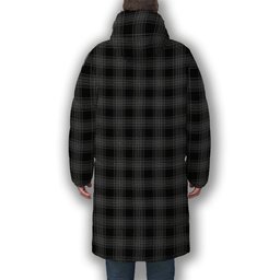 ScotsTee Shop Scottish Stewart Mourning Originaux Ancient Clan Premium Tartan Long Down Jacket Winter White Duck Down Plaid