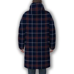 ScotsTee Shop Scottish Jewish Modern Clans Premium Tartan Long Down Jacket Winter White Duck Down Plaid