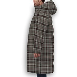 ScotsTee Shop Scottish Thompson Grey Dress Premium Tartan Long Down Jacket Winter White Duck Down Plaid