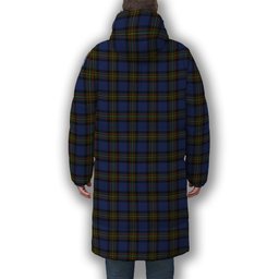 ScotsTee Shop Scottish MacLaurin of Brioch Premium Tartan Long Down Jacket Winter White Duck Down Plaid