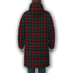 ScotsTee Shop Scottish Teall of Teallach Premium Tartan Long Down Jacket Winter White Duck Down Plaid