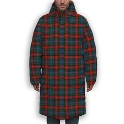 ScotsTee Shop Scottish Teall of Teallach Premium Tartan Long Down Jacket Winter White Duck Down Plaid