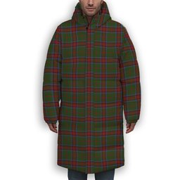 ScotsTee Shop Scottish Grant of Monymusk Premium Tartan Long Down Jacket Winter White Duck Down Plaid