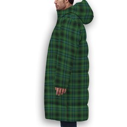 ScotsTee Shop Scottish Stewart Hunting Ancient Premium Tartan Long Down Jacket Winter White Duck Down Plaid