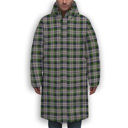 ScotsTee Shop Scottish MacNachten Dress Premium Tartan Long Down Jacket Winter White Duck Down Plaid