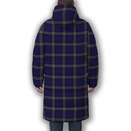 ScotsTee Shop Scottish Lloyd of Astargus Premium Tartan Long Down Jacket Winter White Duck Down Plaid