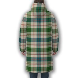 ScotsTee Shop Scottish Guthrie Dress Ancient Premium Tartan Long Down Jacket Winter White Duck Down Plaid