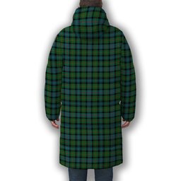 ScotsTee Shop Scottish McLeod of Skye Ancient Premium Tartan Long Down Jacket Winter White Duck Down Plaid