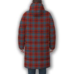 ScotsTee Shop Scottish Wishart Dress Ancient Premium Tartan Long Down Jacket Winter White Duck Down Plaid