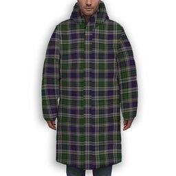 ScotsTee Shop Scottish MacKinlay Dress Premium Tartan Long Down Jacket Winter White Duck Down Plaid