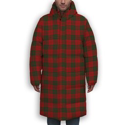 ScotsTee Shop Scottish MacGregor of Glenstrae Premium Tartan Long Down Jacket Winter White Duck Down Plaid
