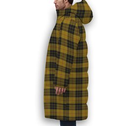 ScotsTee Shop Scottish McLeod of Lewis Ancient Premium Tartan Long Down Jacket Winter White Duck Down Plaid