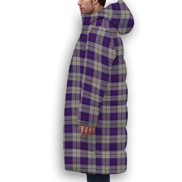 ScotsTee Shop Scottish MacRae Dress Purple 1 Premium Tartan Long Down Jacket Winter White Duck Down Plaid