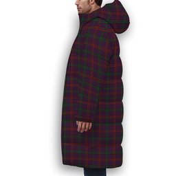 ScotsTee Shop Scottish Montgomrie or Montgomery of Eglinton Premium Tartan Long Down Jacket Winter White Duck Down Plaid