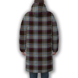 ScotsTee Shop Scottish McDonald Dress Ancient Premium Tartan Long Down Jacket Winter White Duck Down Plaid