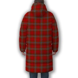 ScotsTee Shop Scottish Year of the Rat, The Premium Tartan Long Down Jacket Winter White Duck Down Plaid