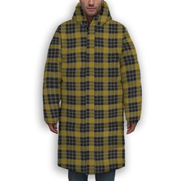 ScotsTee Shop Scottish Thain Dress 1 Premium Tartan Long Down Jacket Winter White Duck Down Plaid