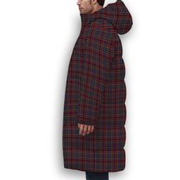 ScotsTee Shop Scottish Johnstons of Elgin Bicentennial Premium Tartan Long Down Jacket Winter White Duck Down Plaid