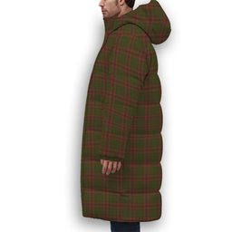 ScotsTee Shop Scottish McGillivray Hunting Premium Tartan Long Down Jacket Winter White Duck Down Plaid