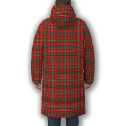 ScotsTee Shop Scottish Ogilvie (Ogilvy) Modern Premium Tartan Long Down Jacket Winter White Duck Down Plaid