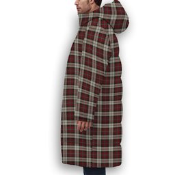 ScotsTee Shop Scottish McCandlish Arisaid Red Premium Tartan Long Down Jacket Winter White Duck Down Plaid
