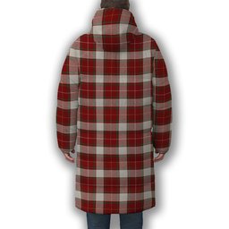 ScotsTee Shop Scottish McFie Dress Ancient Premium Tartan Long Down Jacket Winter White Duck Down Plaid