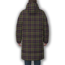 ScotsTee Shop Scottish Tailyour Weathered Premium Tartan Long Down Jacket Winter White Duck Down Plaid