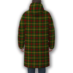 ScotsTee Shop Scottish McMillan Society of Glasgow Premium Tartan Long Down Jacket Winter White Duck Down Plaid
