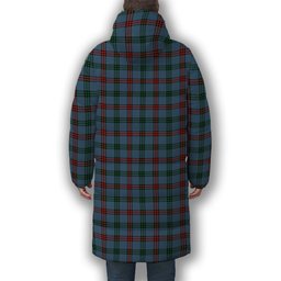 ScotsTee Shop Scottish Montgomery of Ayrshire Ancient Premium Tartan Long Down Jacket Winter White Duck Down Plaid