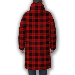 ScotsTee Shop Scottish McLeod of Raasay Modern Premium Tartan Long Down Jacket Winter White Duck Down Plaid