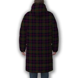 ScotsTee Shop Scottish MacDonald of Clanranald Premium Tartan Long Down Jacket Winter White Duck Down Plaid