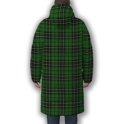 ScotsTee Shop Scottish MacLean of Duart Hunting Ancient Premium Tartan Long Down Jacket Winter White Duck Down Plaid