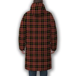 ScotsTee Shop Scottish McAlister of Skye Ancient Premium Tartan Long Down Jacket Winter White Duck Down Plaid