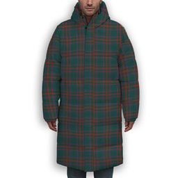 ScotsTee Shop Scottish Shaw of Tordarroch Hunting Modern Premium Tartan Long Down Jacket Winter White Duck Down Plaid