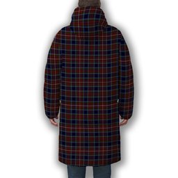 ScotsTee Shop Scottish Moon Georgia USA Premium Tartan Long Down Jacket Winter White Duck Down Plaid