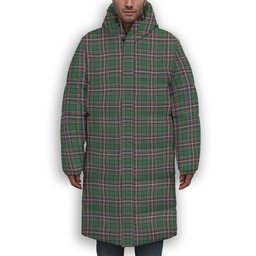 ScotsTee Shop Scottish McFarland Hunting Ancient Premium Tartan Long Down Jacket Winter White Duck Down Plaid