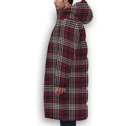 ScotsTee Shop Scottish Little of Morton Rigg Modern Premium Tartan Long Down Jacket Winter White Duck Down Plaid