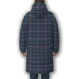 ScotsTee Shop Scottish MacHinery Dress Premium Tartan Long Down Jacket Winter White Duck Down Plaid