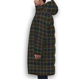 ScotsTee Shop Scottish Hyslop Hunting 2 Premium Tartan Long Down Jacket Winter White Duck Down Plaid