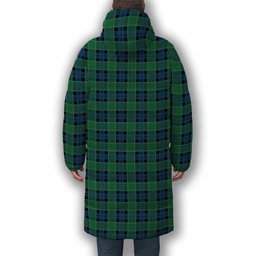 ScotsTee Shop Scottish Graham of Menteith Ancient Premium Tartan Long Down Jacket Winter White Duck Down Plaid
