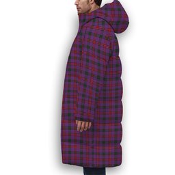 ScotsTee Shop Scottish Montgomery Modern Premium Tartan Long Down Jacket Winter White Duck Down Plaid