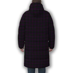 ScotsTee Shop Scottish Harriss Dylan & Family Premium Tartan Long Down Jacket Winter White Duck Down Plaid