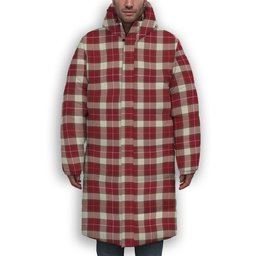 ScotsTee Shop Scottish McFie Dress Modern Premium Tartan Long Down Jacket Winter White Duck Down Plaid