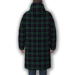ScotsTee Shop Scottish Leslie Hunting Modern Premium Tartan Long Down Jacket Winter White Duck Down Plaid