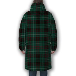 ScotsTee Shop Scottish McAuley of Lewis Modern Premium Tartan Long Down Jacket Winter White Duck Down Plaid