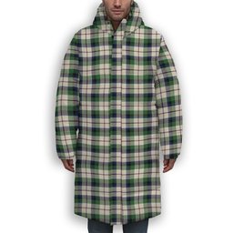 ScotsTee Shop Scottish Mcnaghten Dress Modern Premium Tartan Long Down Jacket Winter White Duck Down Plaid