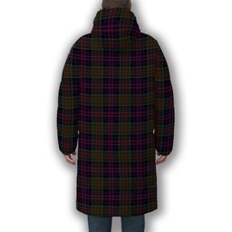 ScotsTee Shop Scottish McDonald of Clan Ranald Premium Tartan Long Down Jacket Winter White Duck Down Plaid